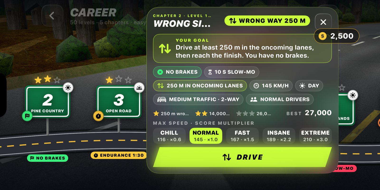 a level's rule card