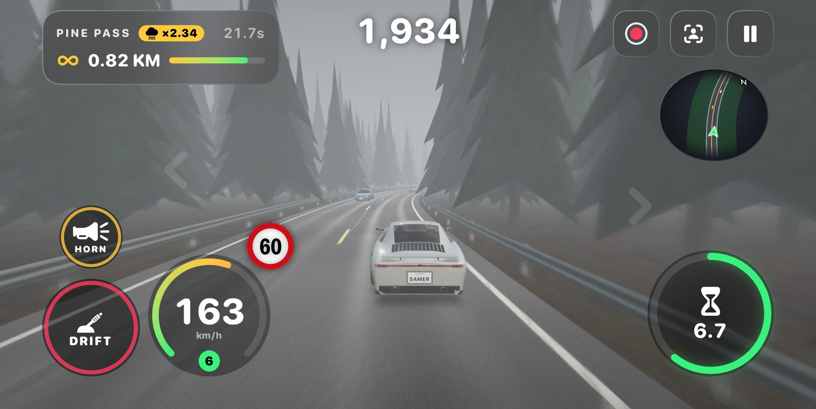 pine pass · fog