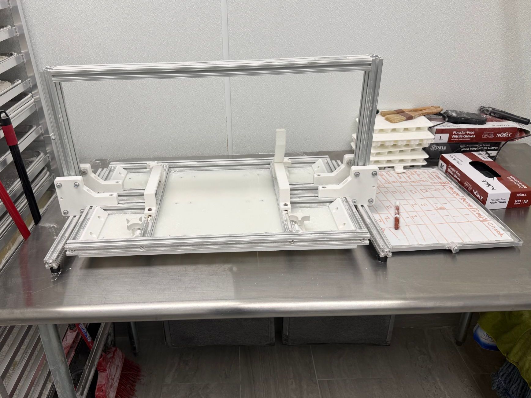 The original hand-operated press before motorization