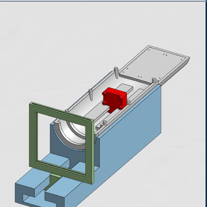 CAD model of the testing rig